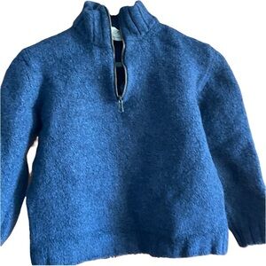 BERK Burlington Arcada, London kids navy Blue quarter Zip Sweater no size